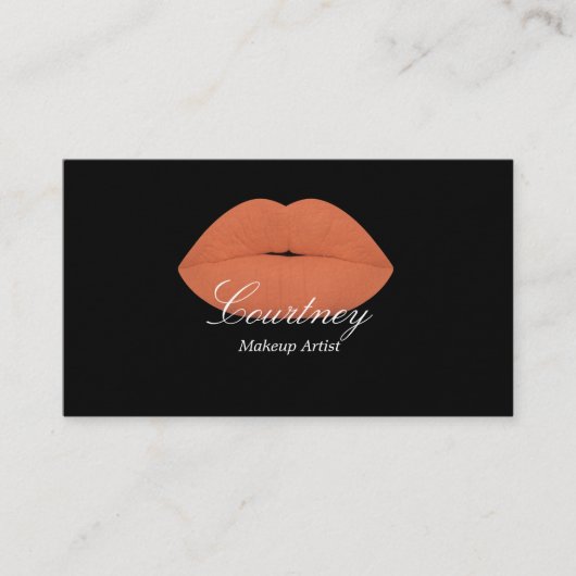 メイクアップアーティスト/ピーチリップ – 厚い名刺 名刺 (正面)