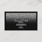 メイクアップアーティスト/ブラックグリッター名刺 名刺 (裏面)