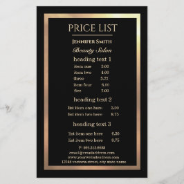 メイクアップアーティスト ブラックゴールドフレーム フライヤー