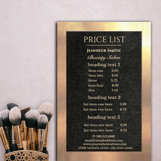 メイクアップアーティスト ブラックゴールド フライヤー