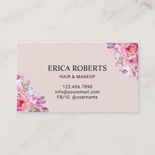 メイクアップアーティスト&ヘアサロンヴィンテージフローラロイヤリティ ロイヤリティカード (裏面)