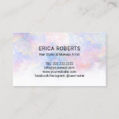 メイクアップアーティスト&ヘアサロン水彩フローラ 名刺 (裏面)