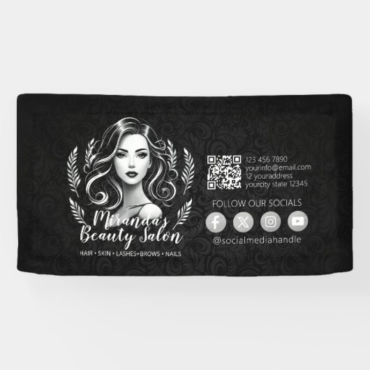 メイクアップアーティスト ヘアスタイリスト ビューティーサロン まつげ 眉毛 横断幕 (横)