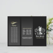 メイクアップアーティスト ヘアスタイリスト モダン ブラック ホワイト ゴールド (スタンド正面)