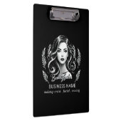 メイクアップアーティスト ヘアスタイリスト モダン ブラック ホワイト ゴールド クリップボード (右)
