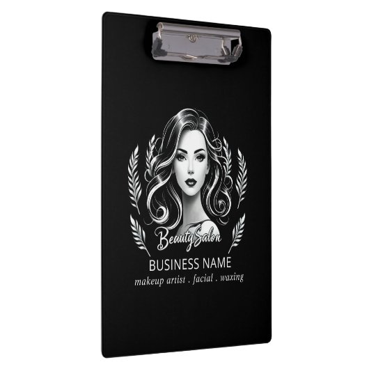メイクアップアーティスト ヘアスタイリスト モダン ブラック ホワイト ゴールド クリップボード (右)