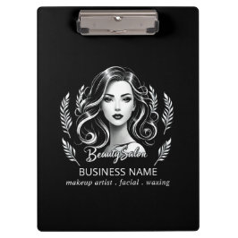 メイクアップアーティスト ヘアスタイリスト モダン ブラック ホワイト ゴールド クリップボード