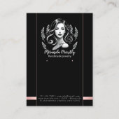 メイクアップアーティスト ヘアスタイリスト 現代のジュエリー ディスプレイ 予約カード (正面)