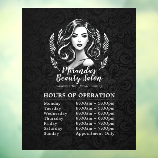 メイクアップアーティスト ヘアスタイリスト 現代の営業時間 ウィンドウサイン (シート3)