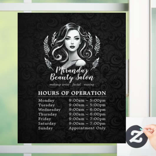 メイクアップアーティスト ヘアスタイリスト 現代の営業時間 ウィンドウサイン (ホーム)