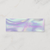 メイクアップアーティスト、ホログラフィックラッシュグリッタードリップ スキニー名刺 (裏面)