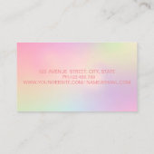 メイクアップアーティスト,ホログラフィックラフェイクッシュ 名刺 (裏面)