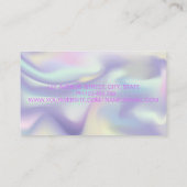 メイクアップアーティスト、ホロフェイクグラフィを点滅モダンさせる 名刺 (裏面)