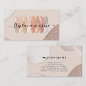 メイクアップアーティスト、メイクアップシェードの輝モダンき 名刺 (正面/裏面)