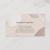メイクアップアーティスト、メイクアップシェードの輝モダンき 名刺 (裏面)