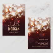 メイクアップアーティスト – モダングリッタースパークル 名刺 (正面/裏面)