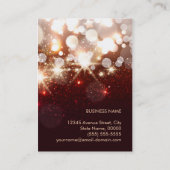 メイクアップアーティスト – モダングリッタースパークル 名刺 (裏面)