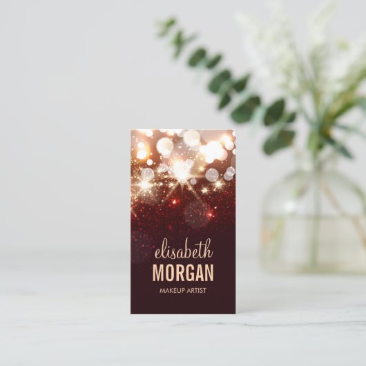 メイクアップアーティスト - モダングリッター sparkle 名刺 (スタンド正面)