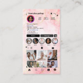 メイクアップアーティスト モダンヘアスタイリスト Instagram QR 名刺 (正面)