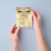 メイクアップアーティスト ラッシュ グリッター フライヤー 1ページ 料金 (手)