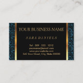 メイクアップアーティスト – レオパード&ターコイズリップス 名刺 (裏面)