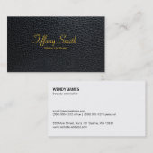 メイクアップアーティスト/レザー 名刺 (正面/裏面)