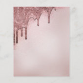 メイクアップアーティスト ローズゴールド グリッター グラム サービスリスト チラシ (裏面)