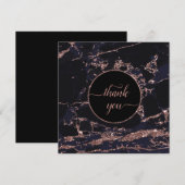 メイクアップアーティスト ローズゴールド マーブル インビテーション (正面/裏面)