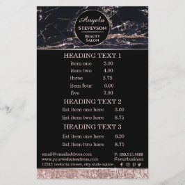 メイクアップアーティスト ローズゴールド マーブル フライヤー