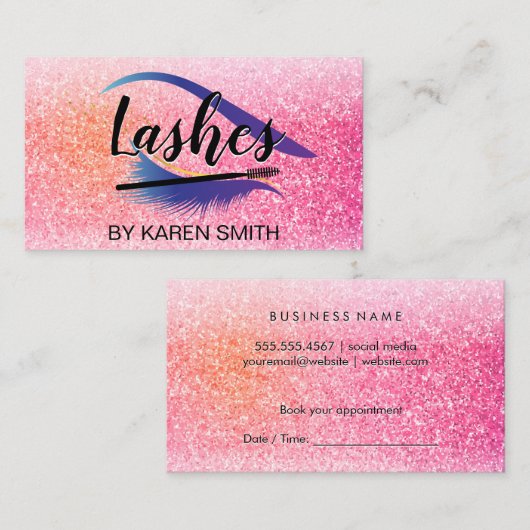 メイクアップアーティスト 予約カード (正面/裏面)