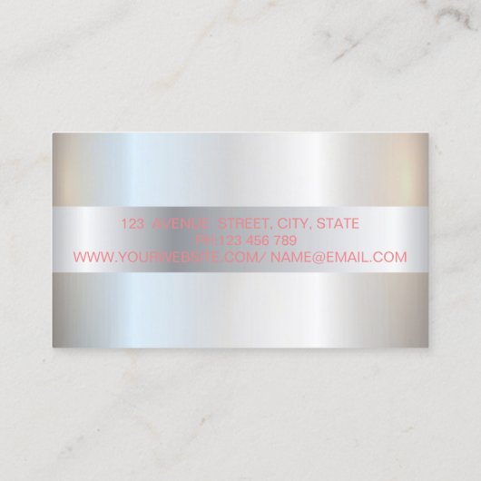 メイクアップアーティスト, 付けまつげ 名刺 (裏面)