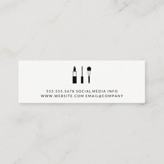 メイクアップアーティスト |化粧パレット |ボーティシャン スキニー名刺 (裏面)
