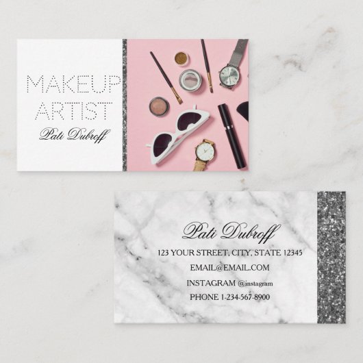 メイクアップアーティスト 名刺 (正面/裏面)