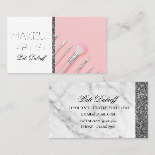 メイクアップアーティスト 名刺 (正面/裏面)