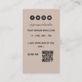 メイクアップアーティスト 名刺 (裏面)