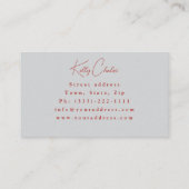 メイクアップアーティスト 名刺 (裏面)