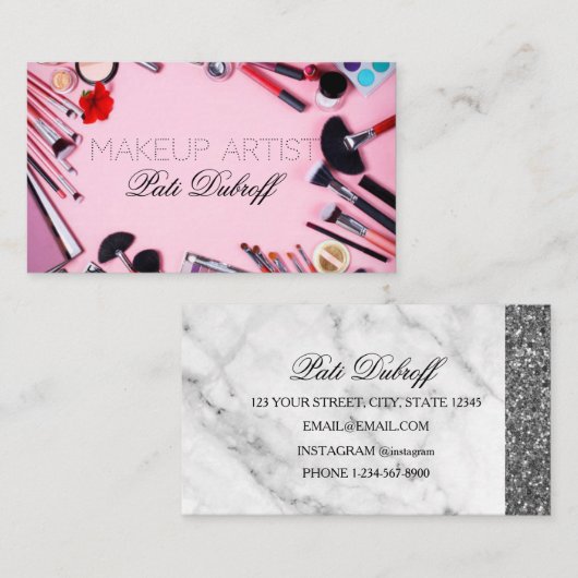 メイクアップアーティスト 名刺 (正面/裏面)
