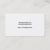 メイクアップアーティスト 名刺 (裏面)