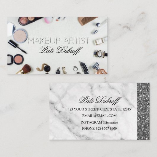 メイクアップアーティスト 名刺 (正面/裏面)