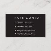 メイクアップアーティスト 名刺 (裏面)