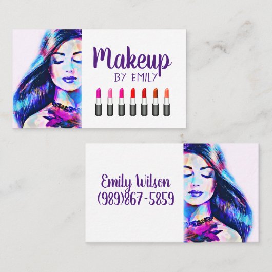 メイクアップアーティスト 名刺 (正面/裏面)