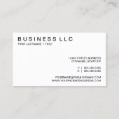 メイクアップアーティスト. 名刺 (裏面)