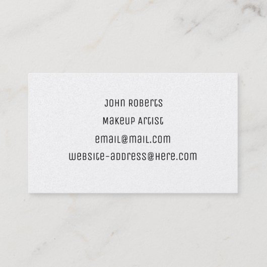 メイクアップアーティスト 名刺 (裏面)