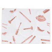 メイクアップアーティスト，唇，メイクアップ，美しい,美しいサロン ラージペーパーバッグ (裏面)