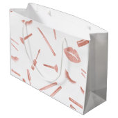 メイクアップアーティスト，唇，メイクアップ，美しい,美しいサロン ラージペーパーバッグ (裏面アングル)