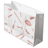 メイクアップアーティスト，唇，メイクアップ，美しい,美しいサロン ラージペーパーバッグ (正面アングル)