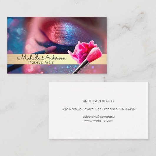 メイクアップアーティスト | 基カラフル礎 | ビューティー 名刺 (正面/裏面)