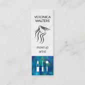 メイクアップアーティスト |女性の美しい |メイクアップツール スキニー名刺 (正面)