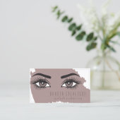 メイクアップアーティスト |暗エレガントいトープの目と肌 名刺 (スタンド正面)