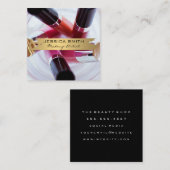 メイクアップアーティスト |爪、 ネイルツールとメイクアップツール スクエア名刺 (正面/裏面)